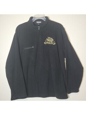Disney Cruise Line Fantasy Opening Team 2012 XL Black 1/4 Zip Fleece Jacket